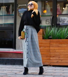 Button Skirt Hijab