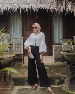 hijab fashion nude with pants