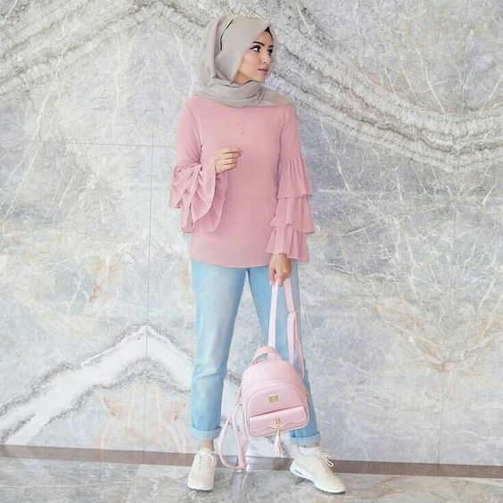 hijab in pastel