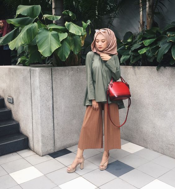 nude hijab color outfit