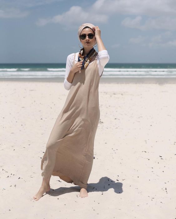 hijab beach outfit style