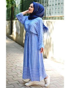 Striped Dress For Hijab style