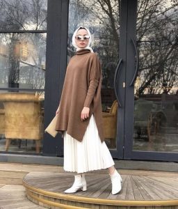 Ankle boots hijab outfit
