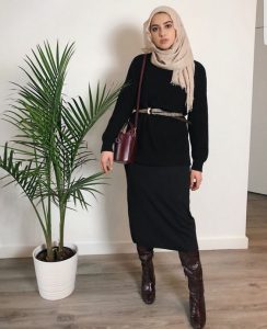 Basic Black Hijab Outfit Ideas