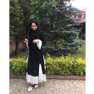 Black&White hijab outfit