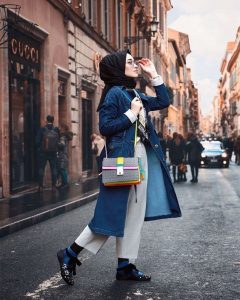 denim jacket hijab outfit