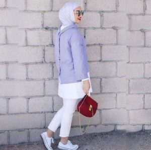 white hijab style