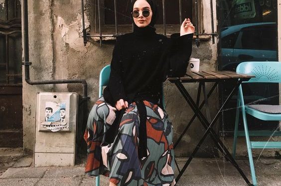 Hijab outfit pattern skirt