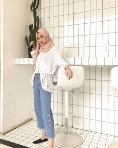 denim hijab style