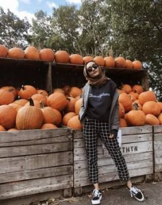 Checked Pants Hijab outfit