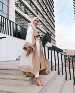 casual layering style hijab