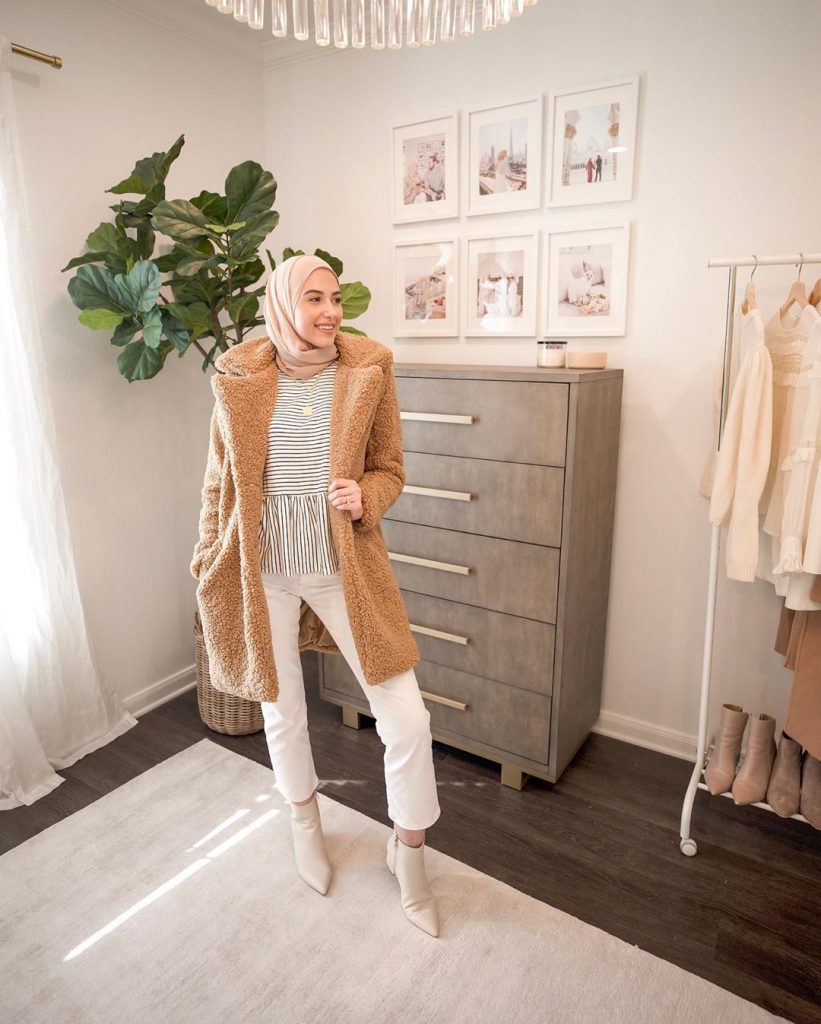 outfit winter hijab