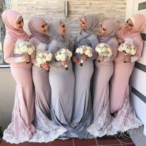 The Most Popular Hijab Bridesmaid Dresses Color Ideas