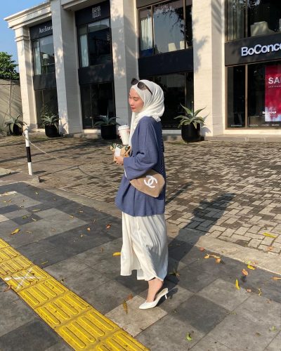 2020 Hijab Trend White Pashmina Looks