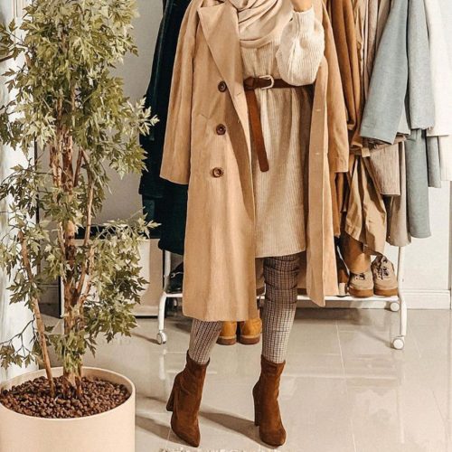 Coat for hijab outfit