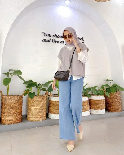 Chic Ways to Style High-waisted Pants For Hijab Outfit