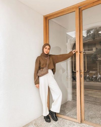 Chic Hijab Outfit Inspired By Korean Style