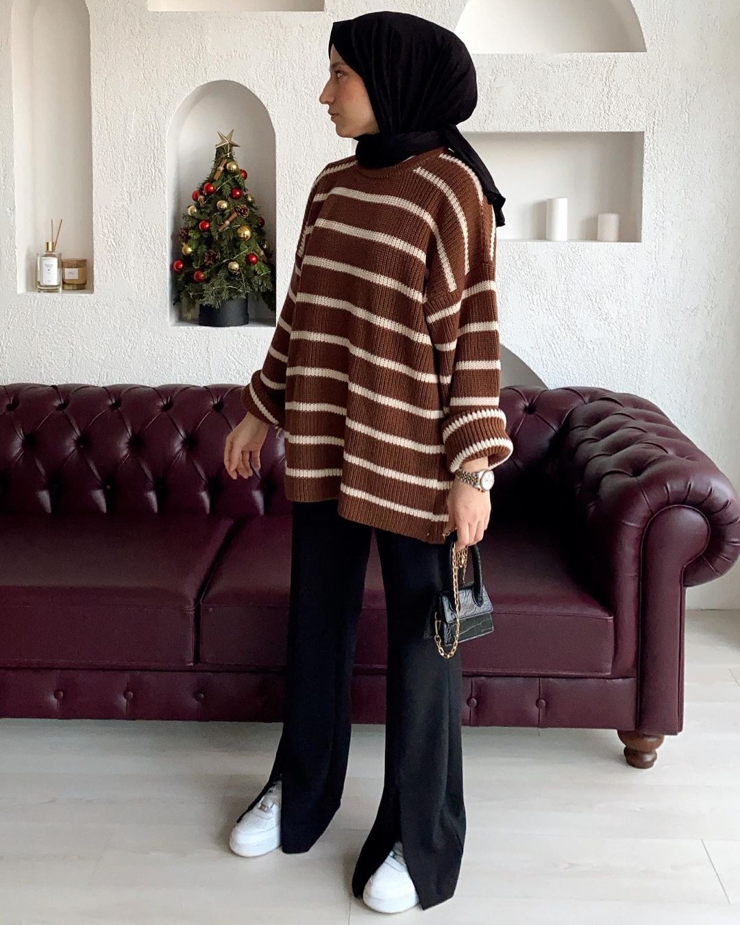 Trend Classic Knit Sweater For Hijab Fashion 2022