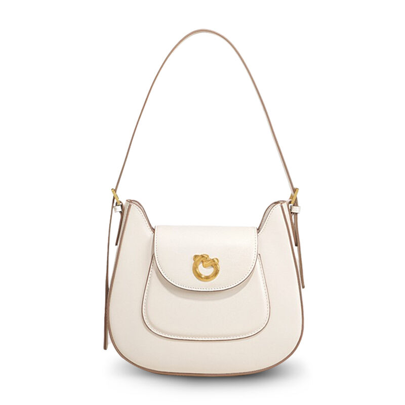 Jeulia Saddle Bag Retro Shoulder Bag Metal Buckle Bag