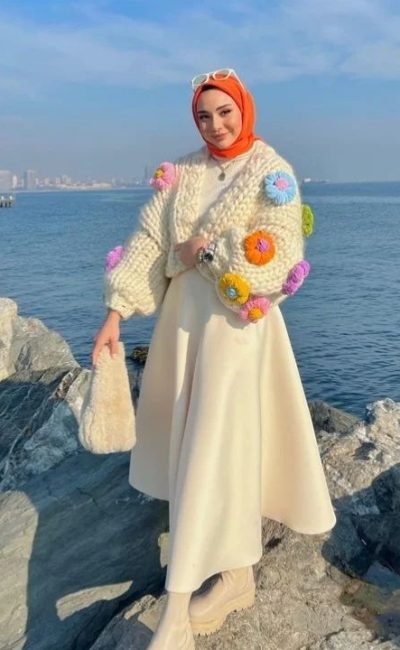 How To Style Cardigan With Hijab For Spring Trend 2023