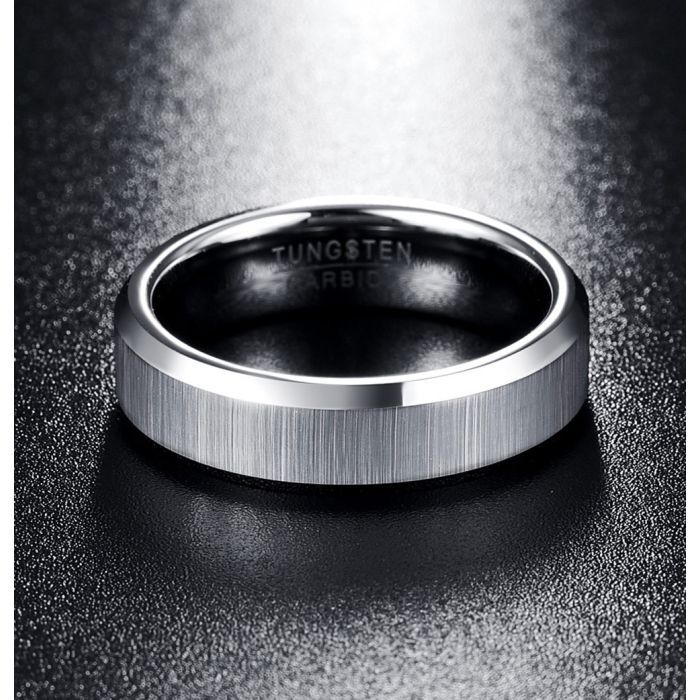 Tungsten Carbide Rings Brushed Surface Comfort Fit