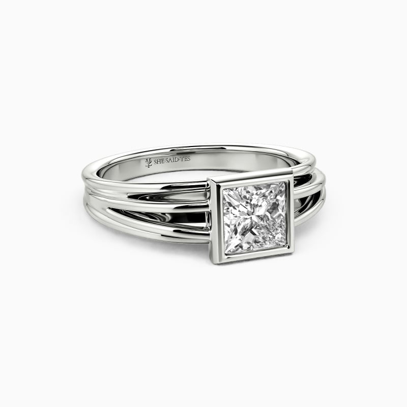 "Wake Up My Mind" Princess Cut Solitaire Engagement Ring
