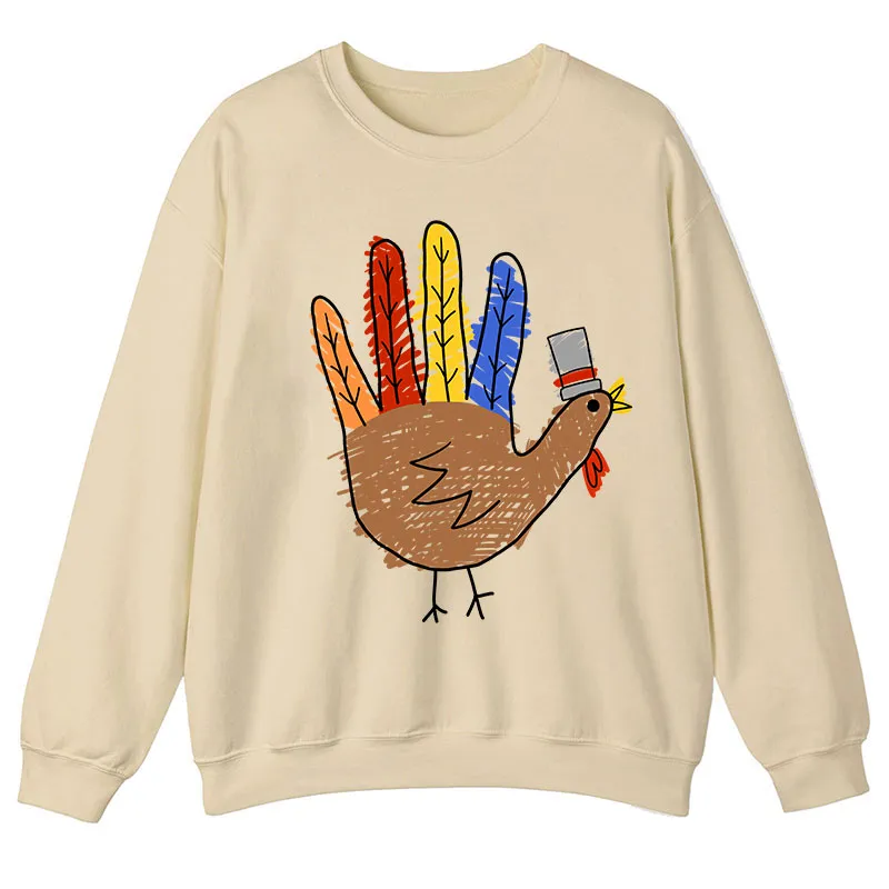 Hand Painted Turkey Teacher Sweatshirt