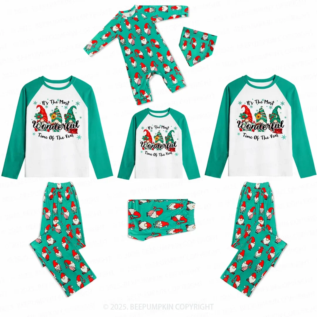 Season Of Gnome Wonders Family Matching Christmas Gnomes Pajamas Beepumpkin